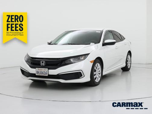 White 2019 Honda Civic LX