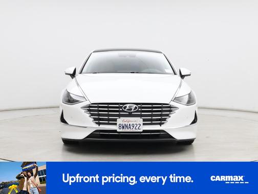 White 2021 Hyundai SONATA Hybrid Limited