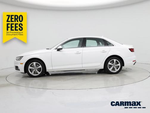 White 2019 Audi A4 Premium