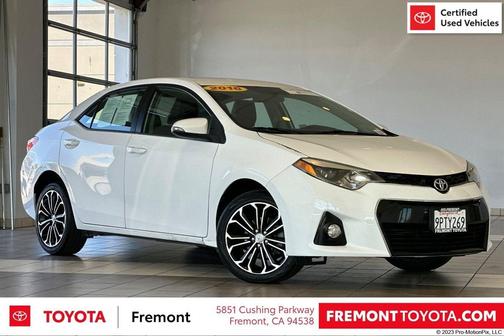 Super White 2016 Toyota Corolla S Plus