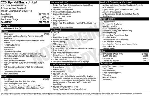Amazon Gray 2024 Hyundai ELANTRA Limited