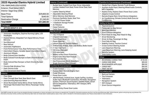 2025 Hyundai ELANTRA HEV Limited
