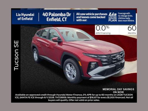 Ultimate Red 2026 Hyundai TUCSON SE