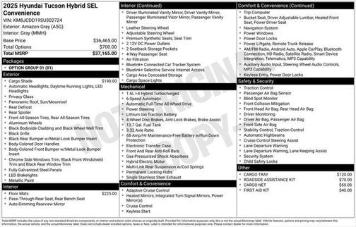 2025 Hyundai TUCSON Hybrid SEL Convenience