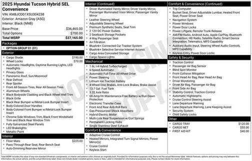2025 Hyundai TUCSON Hybrid SEL Convenience