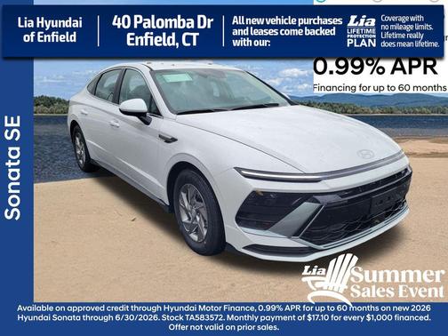 Serenity White 2026 Hyundai SONATA SE