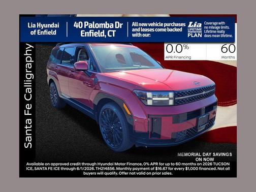 Ultimate Red 2026 Hyundai SANTA FE Calligraphy