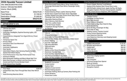 2026 Hyundai TUCSON Limited
