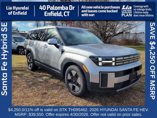 Shimmering Silver 2026 Hyundai SANTA FE SE