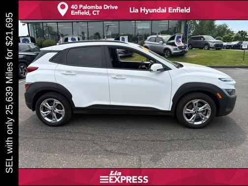 Lunar White 2023 Hyundai KONA SEL