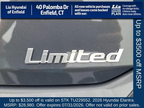 Ecotronic Gray 2026 Hyundai ELANTRA Limited
