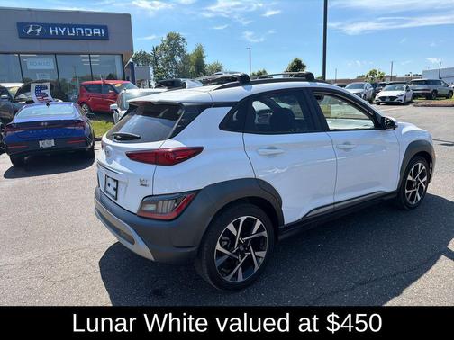 Lunar White 2023 Hyundai KONA Limited