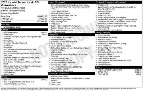 2025 Hyundai TUCSON Hybrid SEL Convenience