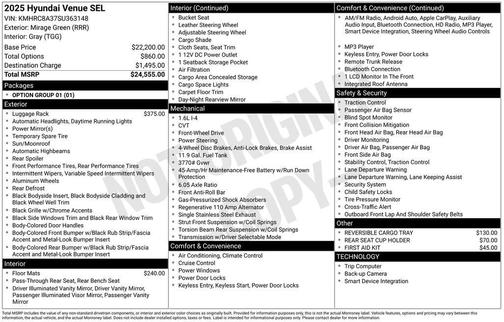 2025 Hyundai VENUE SEL