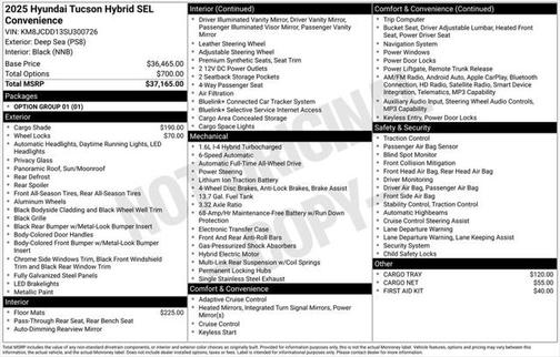 2025 Hyundai TUCSON Hybrid SEL Convenience