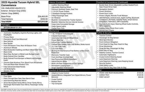 2025 Hyundai TUCSON Hybrid SEL Convenience