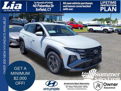 Creamy White Pearl 2026 Hyundai TUCSON Hybrid Blue SE