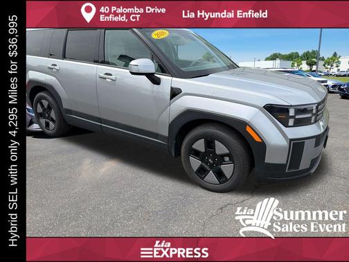 Shimmering Silver 2026 Hyundai SANTA FE HEV SEL AWD