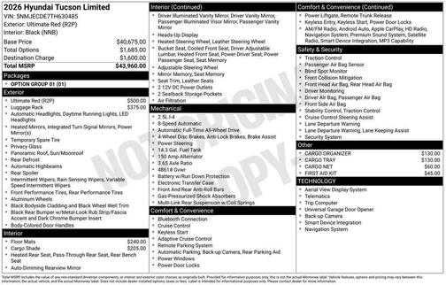 2026 Hyundai TUCSON Limited