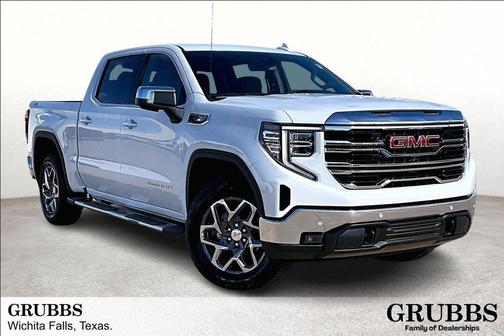 Glacier White Tricoat 2026 GMC Sierra 1500 SLT
