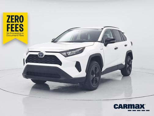 White 2021 Toyota RAV4 Hybrid LE