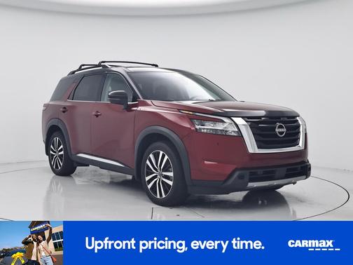 Red 2024 Nissan Pathfinder Platinum