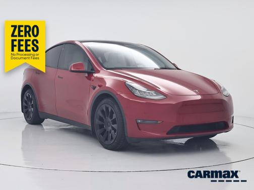 Red 2021 Tesla Model Y Long Range