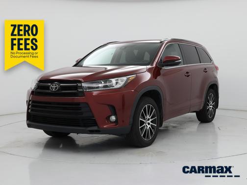Burgundy 2017 Toyota Highlander SE