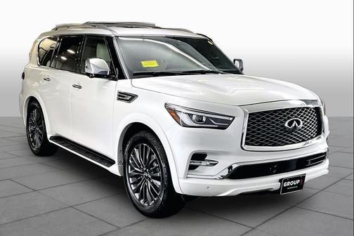 Moonstone White 2022 INFINITI QX80 SENSORY AWD