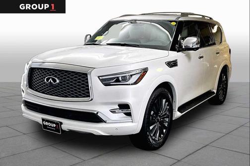 Moonstone White 2022 INFINITI QX80 SENSORY AWD