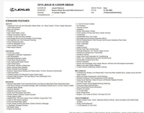 2019 Lexus IS 300 Base