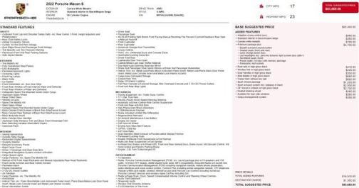 Carrara White Metallic 2022 Porsche Macan S