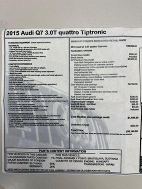 2015 Audi Q7 3.0T Premium Plus