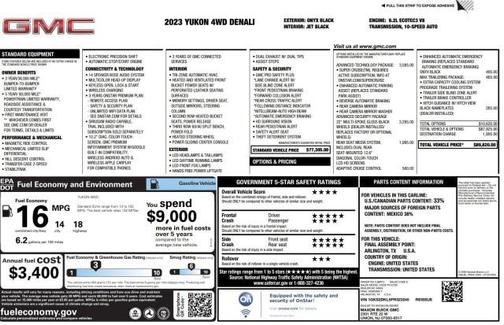 Onyx Black 2023 GMC Yukon Denali