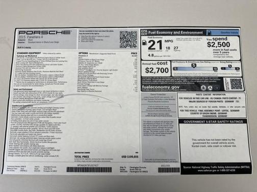 2015 Porsche Panamera 4