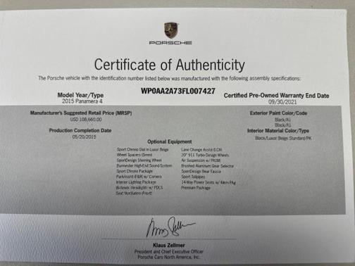 2015 Porsche Panamera 4