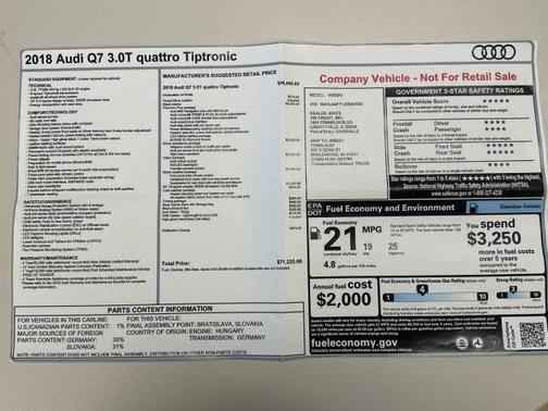 2018 Audi Q7 3.0T Premium Plus