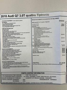 2018 Audi Q7 3.0T Premium Plus