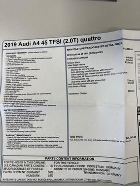 2019 Audi A4 45 Premium