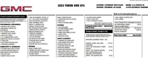 2023 GMC Yukon 4WD AT4