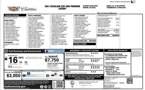 2021 Cadillac Escalade ESV Premium Luxury