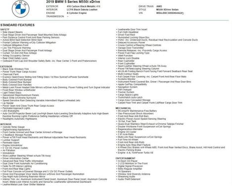 2019 BMW M550 i Xdrive