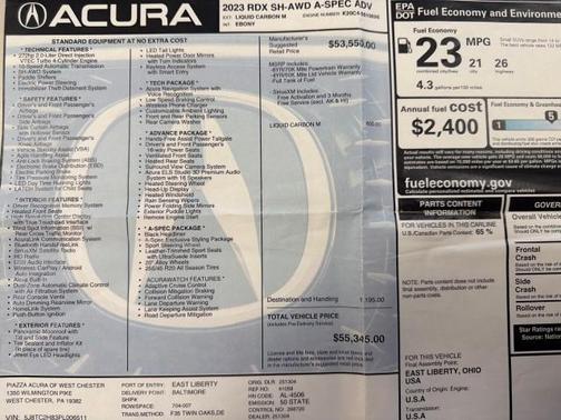 2023 Acura RDX A-Spec Advance Package