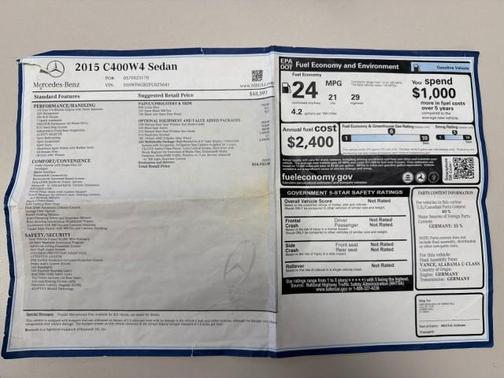 2015 Mercedes-Benz C-Class C 400 4MATIC