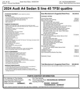 2024 Audi A4 45 S line Premium Plus