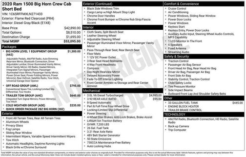 Flame Red Clearcoat 2020 RAM 1500 Big Horn