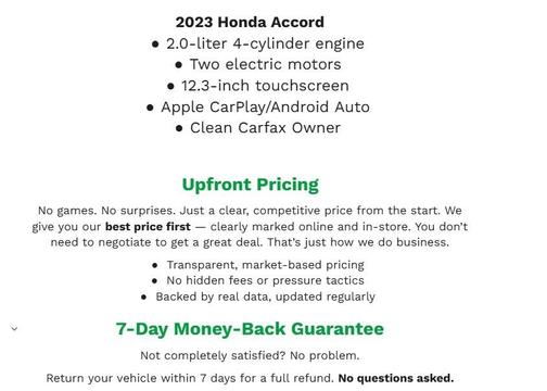 2023 Honda Accord Hybrid Sport