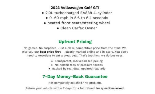 2023 Volkswagen Golf GTI 1.4T TSI