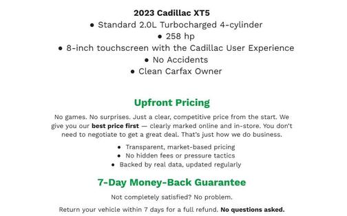 Argent Silver Metallic 2023 Cadillac XT5 Luxury