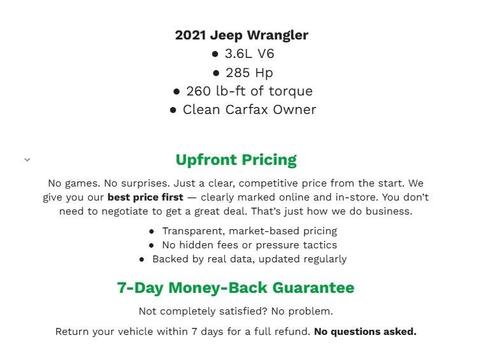 Bright White Clearcoat 2021 Jeep Wrangler Unlimited Sport